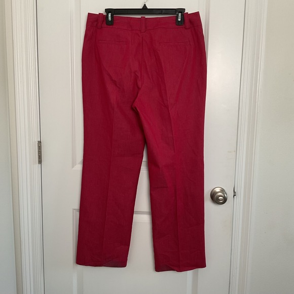 Larry Levine Dress Pants Career Trouser Stretch Red Size 12 - Picture 3 of 4